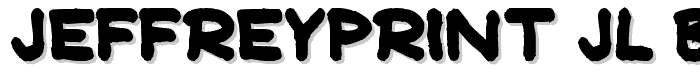 JeffreyPrint JL Bold font